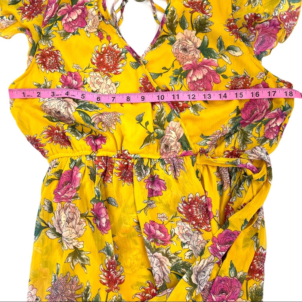 Band of Gypsies Vintage Floral Wrap Maxi Dress - Picture 6 of 11